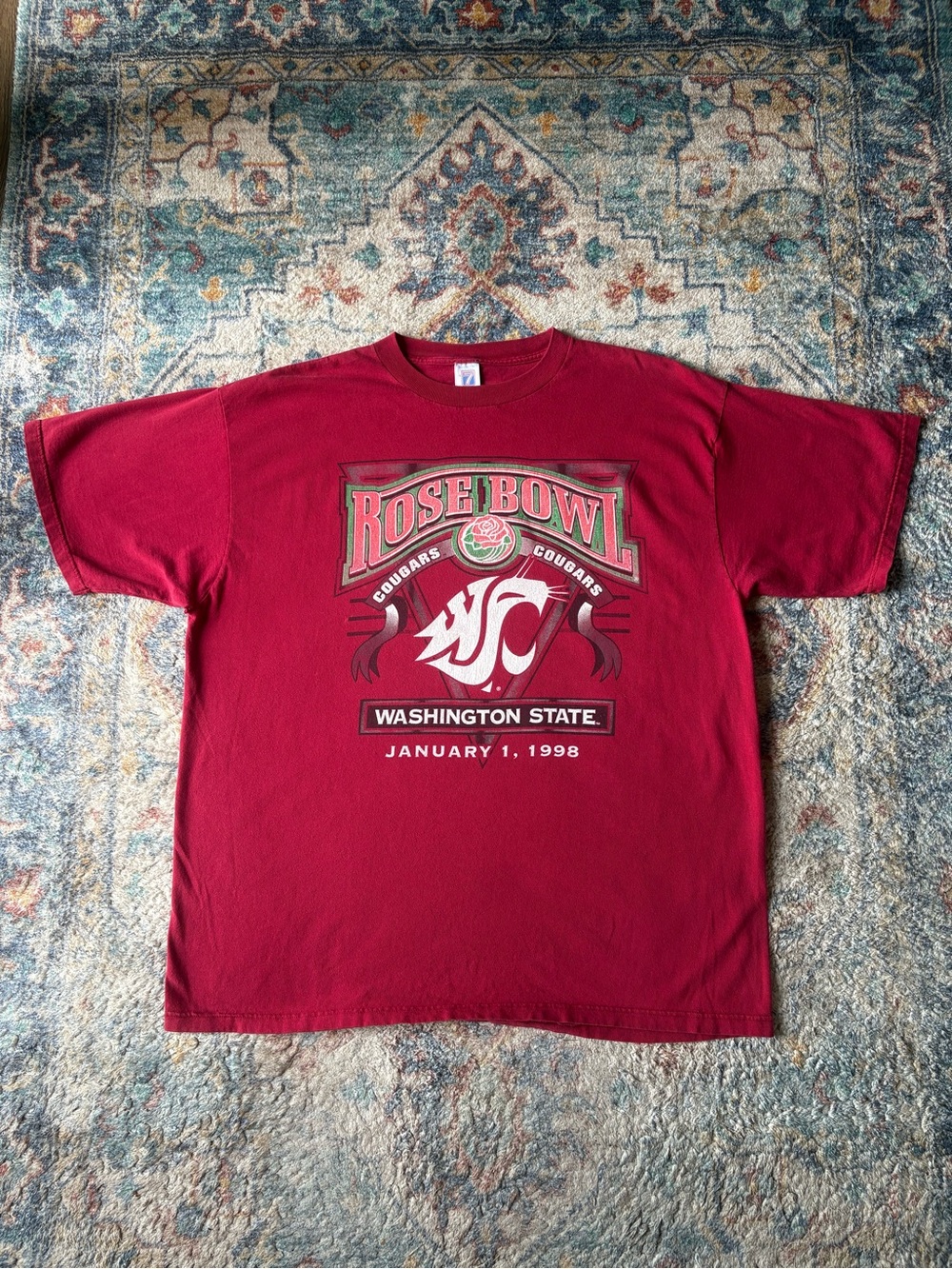 Vintage Washington State Cougars Rose Bowl T-shirt Size XXL